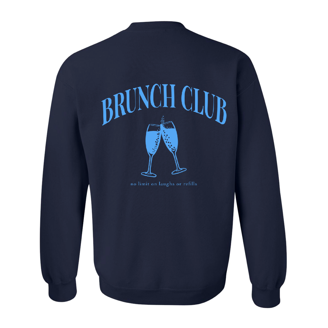 Brunch Club Crewneck - Navy Blue